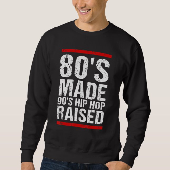 Moletom Roupa de alto-passo de 90 anos 80 feito (Frente)