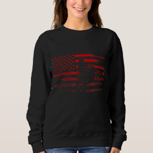 Moletom Roupa de Bicicleta American Flag Dirt - Dirt Bike 