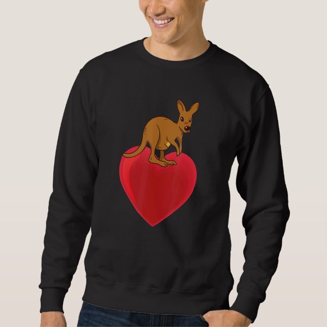 Moletom Roupa de Coração de Canguru Fofa Amor Austrália Ca (Frente)