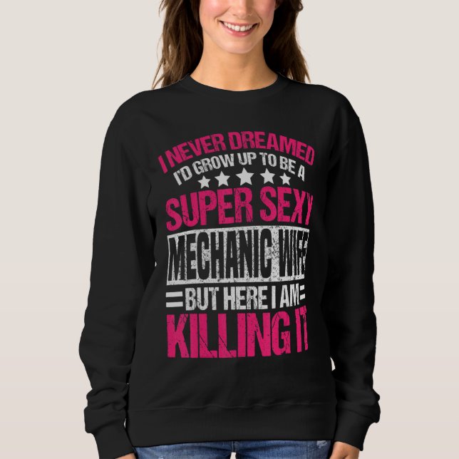 Moletom Roupa de Esposa Mecânica, Design de Esposas Cutas (Frente)