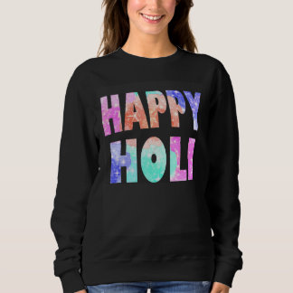 Moletom Roupa de Festival Holi Feliz para Mulheres Criança