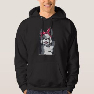 Moletom Roupa de Gráfico Forte para Mulher do Bulldog Fran