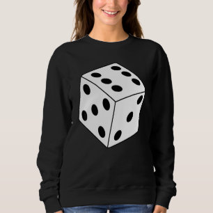 Moletom Roupa de Halloween de Dados Preto e Branco Esquisi