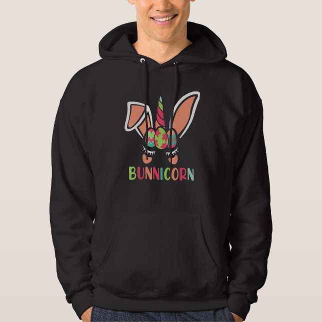 Moletom Roupa De Páscoa Engraçado Bunnicorn (Frente)