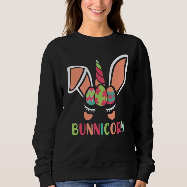 Moletom Roupa De Páscoa Engraçado Bunnicorn (Frente)
