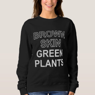 Moletom Roupa de Plantas Vermelhas de Pele Castanha