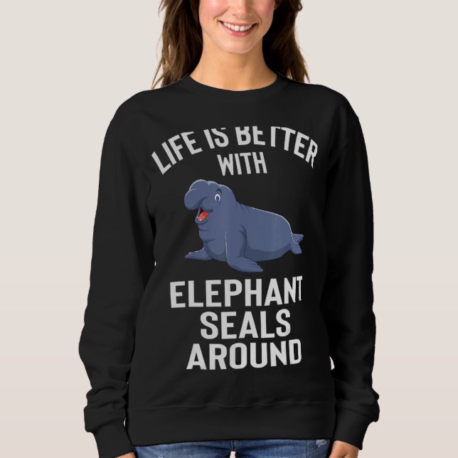Moletom Roupa de vedação de elefante Design (Frente)
