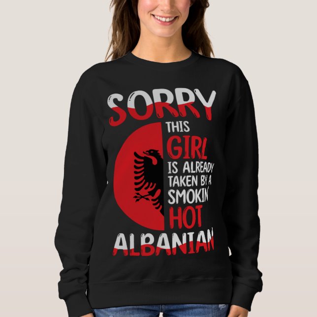 Moletom Roupas com Raízes da Albânia Engraçadas para  (Frente)