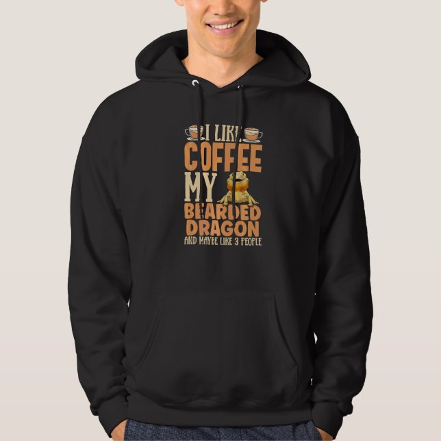 Moletom Roupas de Dragão Barbudo Viciado em Café Para O (Frente)