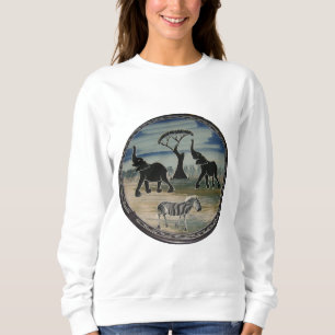 Moletom Roupas de Elefante Africano Zebra Glória Trombeta