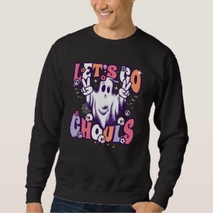 Moletom Roupas de Fantasma de Halloween Groovy Retro Vamos