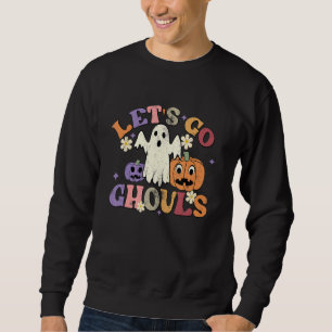 Moletom Roupas de Fantasma de Halloween Groovy Retro Vamos