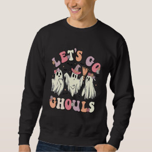 Moletom Roupas de Fantasma de Halloween Groovy Retro Vamos