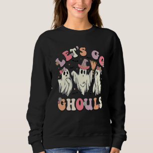 Moletom Roupas de Fantasma de Halloween Groovy Retro Vamos