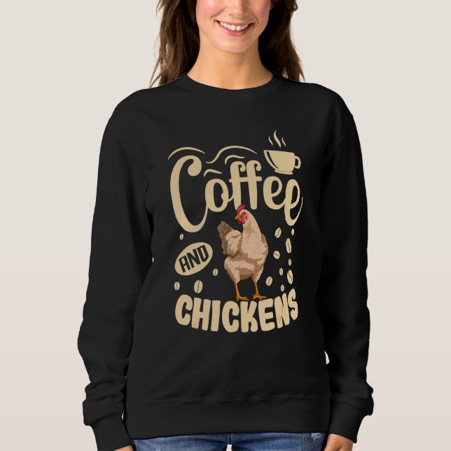 Moletom Roupas de Frango Café Viciado Para Dono de Frango  (Frente)