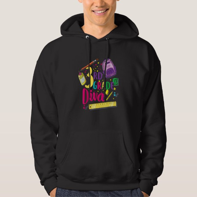 Moletom Roupas de Menina do Primeiro Dia de Aula Diva da 3 (Frente)