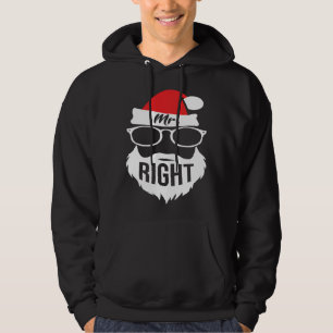 Moletom Roupas de Natal do Sr. Right Santa para Homens Cas