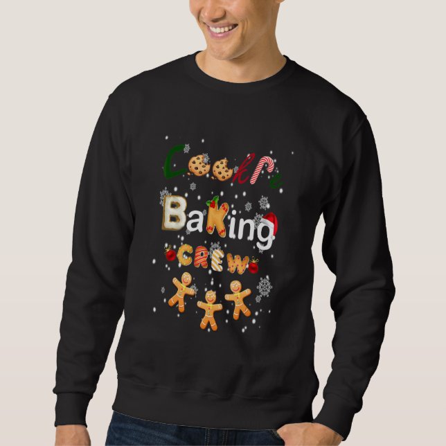 Moletom Roupas de Natal para Equipe de Confeitaria de Bisc (Frente)