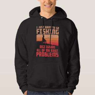 Moletom Roupas de Pesca para Homens Pescar Resolve Meus Pr