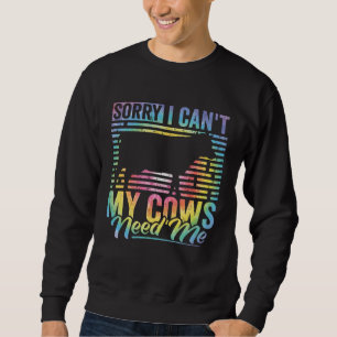Moletom Roupas de Vaca Desculpe Não Posso Minhas Vacas Pre