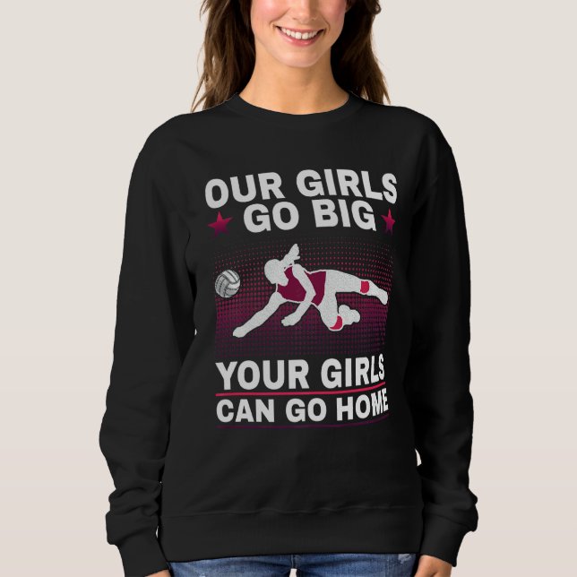 Moletom Roupas De Voleibol Para Mulheres Adolescentes (Frente)