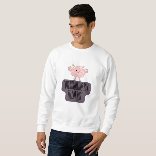 Moletom Roupas Divertidas de Poder Cerebral para Quem Pens (Frente Completa)