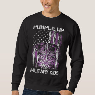 Moletom Roxo Para Crianças Militares Patriots Boots Améric