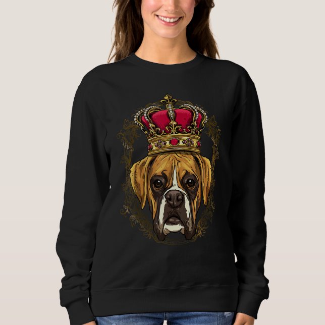 Moletom Royal German Boxer King Queen Princess Boxer Dog (Frente)