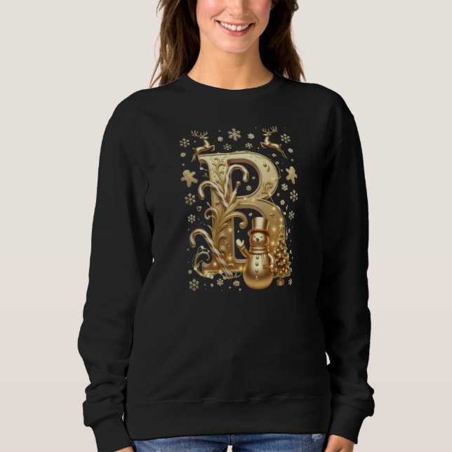 Moletom Royal Gold B Luxury Women's Sweatshirt (Frente)
