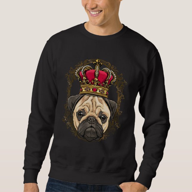 Moletom Royal Pug King Queen Princess Pug Mom Pug Dad Dog (Frente)