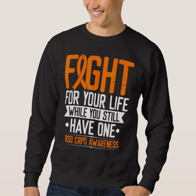 Moletom RSD CRPS Awaright Fight for Life Warrior Orange R (Frente)