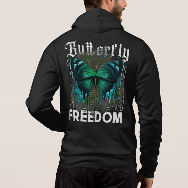 Moletom Rua da Liberdade de Borboleta Estilo Streetwear De (Verso)