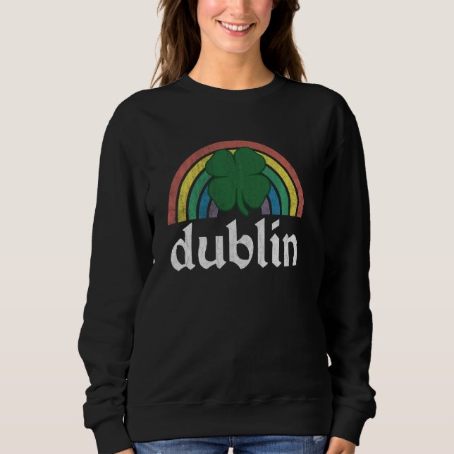 Moletom Rua De Dublin Patrick S Day Shamrock Rainbow Irish (Frente)