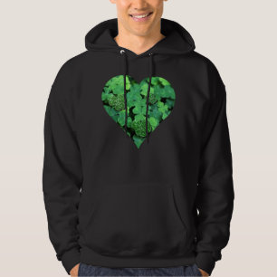 Moletom Rua. Dia das Patetas, Shamrock verde, corações i