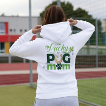 Rua, dia de Patrick, "Um Feliz Pug Mãe"