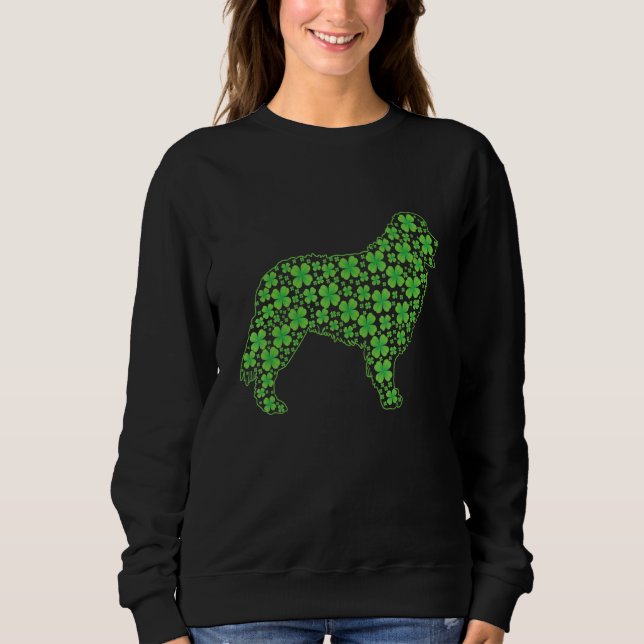 Moletom Rua Engraçado Patrick S Day Bernese Mountain Dog S (Frente)