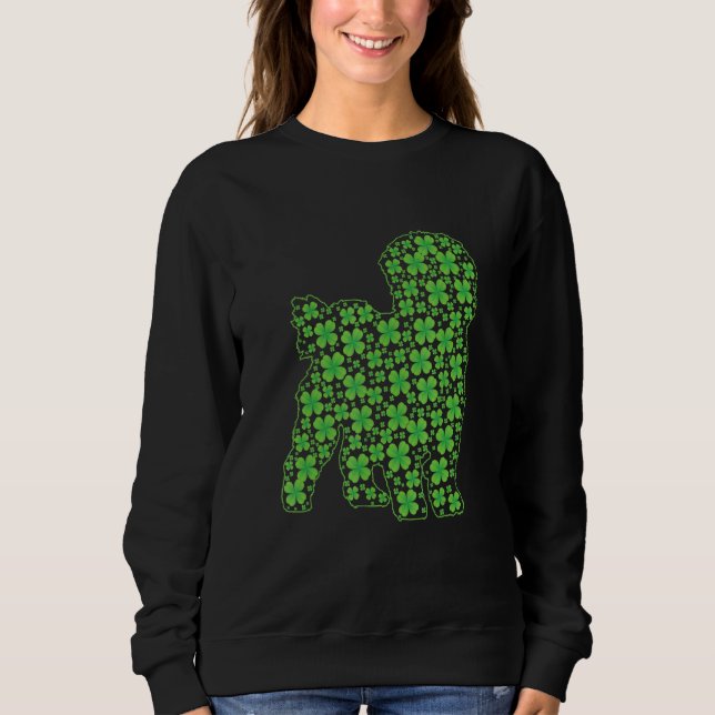 Moletom Rua Engraçado Patrick S Day Maltês Shamrock Irish (Frente)