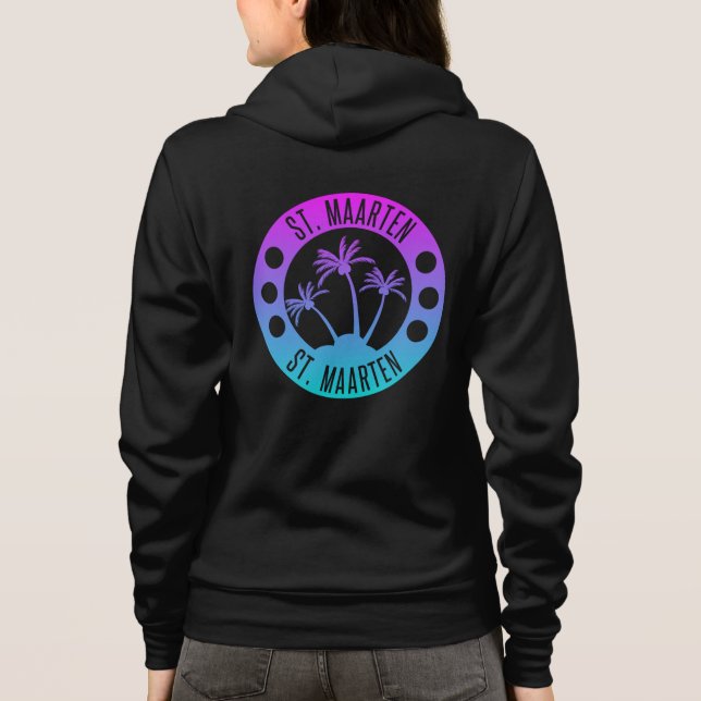 Moletom Rua. Gradiente azul Maarten Sint Martin (Verso)