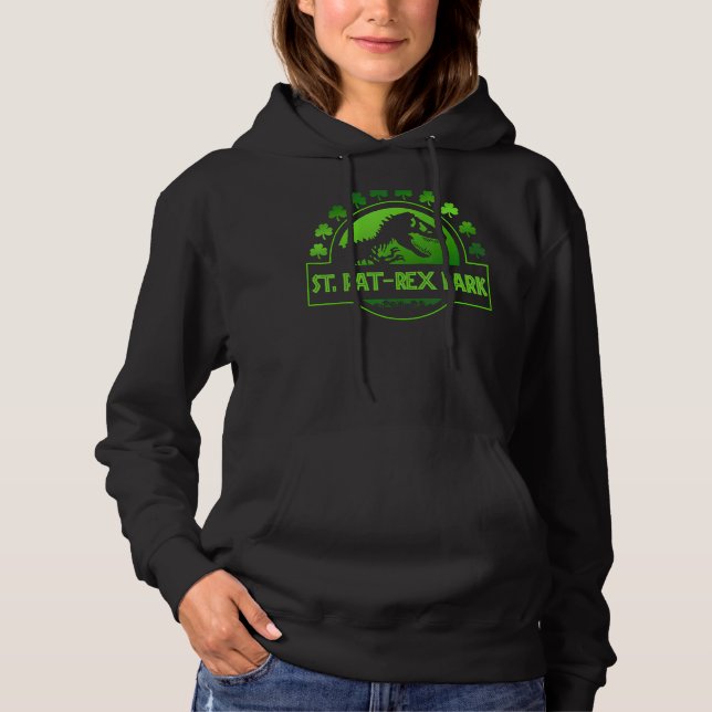 Moletom Rua Patrex Park Funny Irish T Rex Dinosaur Rua Pat (Frente)