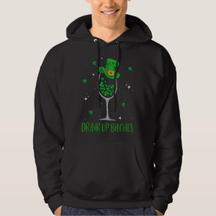 Moletom Rua Patrick Day Shamrock Wine Glass Bebe Leprec Up