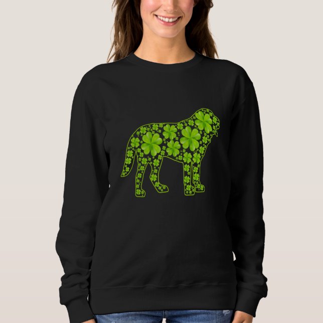 Moletom Rua Patrick Retro Leprechaun Bernard Dog Shamrock (Frente)