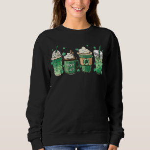 Moletom Rua Patrick S Day Café Lucky Latte Irish Shamroc