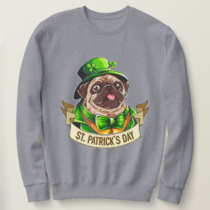 Moletom Rua, Pug do Dia de Patrick