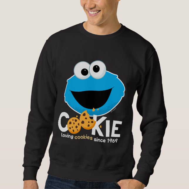 Moletom Rua Sésamo | Cookie Monster Loving Cookies (Frente)