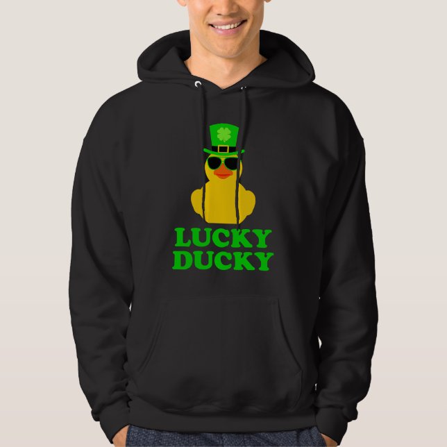 Moletom Rubber Duck Four Leaf C Leprechaun Hat St Patrick' (Frente)