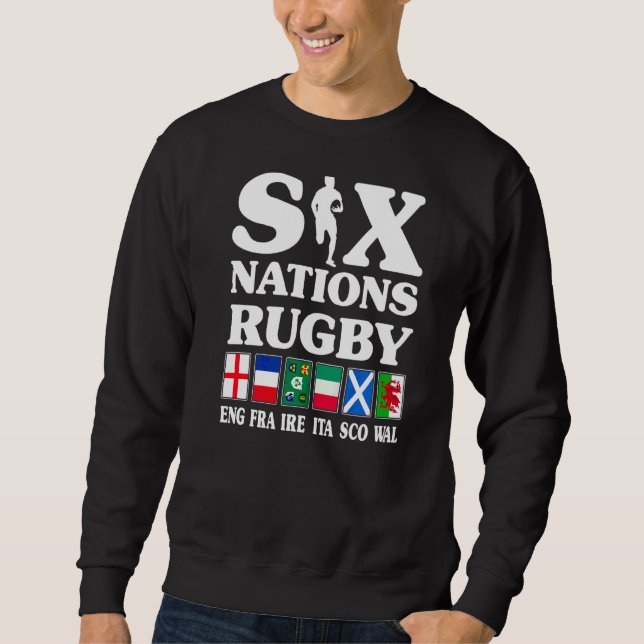 Moletom Rugby 6 Nações Reino Unido França Irlanda Itália (Frente)