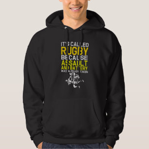 Moletom Rugby Engraçado - Chamado Rugby Porque Assault & B