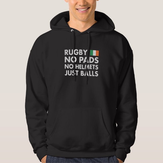 Moletom Rugby No Pads No Helmets Just Balls Ireland Rugby (Frente)