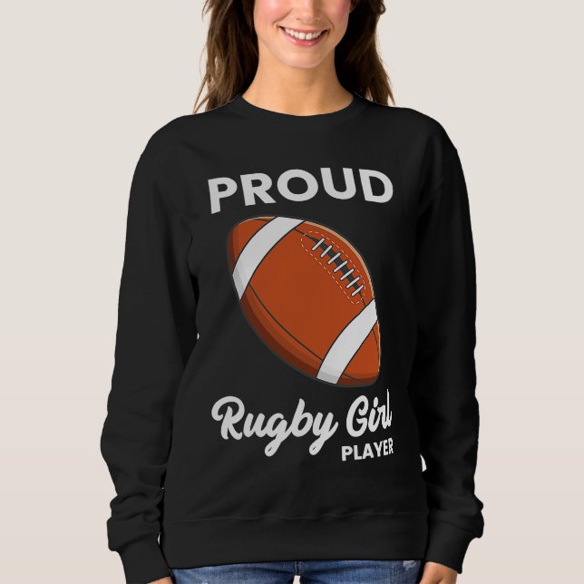 Moletom Rugby Player Typography  Coach Sports  Graphic (Frente)