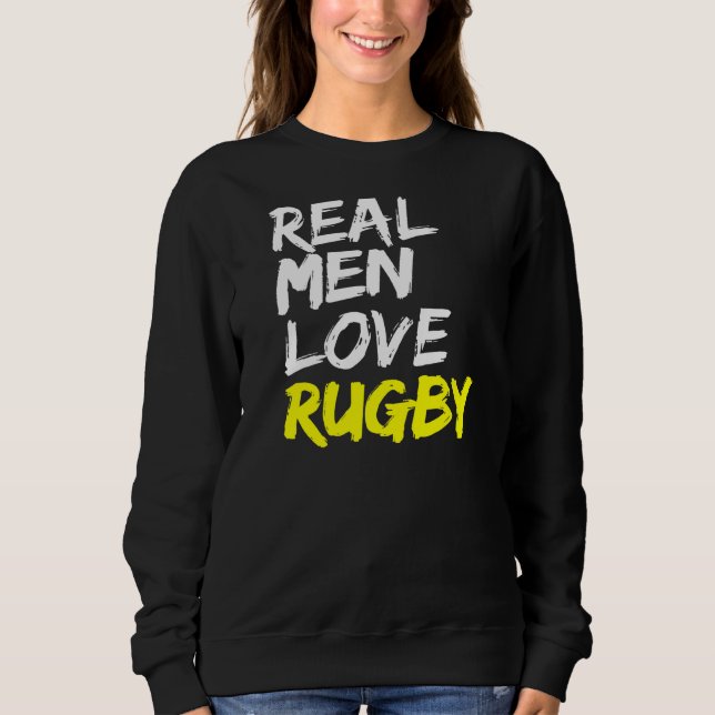 Moletom Rugby Say Mens Rugby Club Real Men Love Rugby (Frente)